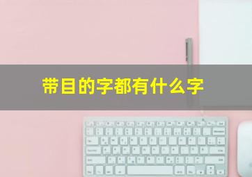 带目的字都有什么字