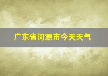 广东省河源市今天天气