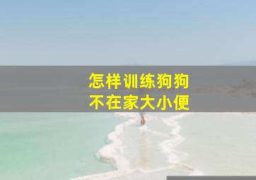 怎样训练狗狗不在家大小便