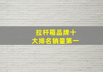 拉杆箱品牌十大排名销量第一