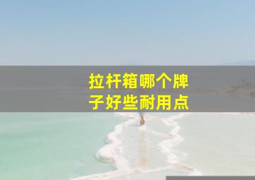 拉杆箱哪个牌子好些耐用点