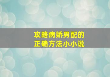 攻略病娇男配的正确方法小小说