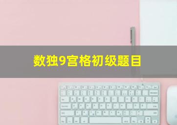 数独9宫格初级题目