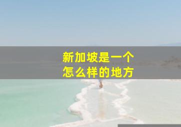 新加坡是一个怎么样的地方