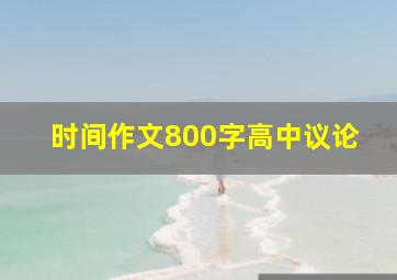 时间作文800字高中议论