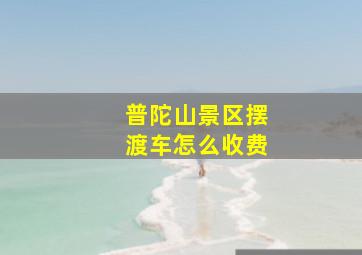 普陀山景区摆渡车怎么收费