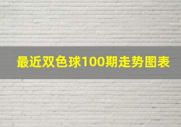 最近双色球100期走势图表