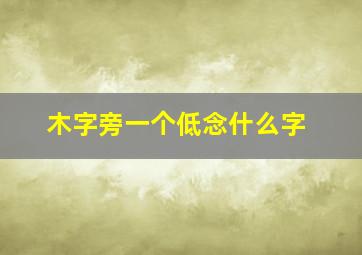 木字旁一个低念什么字