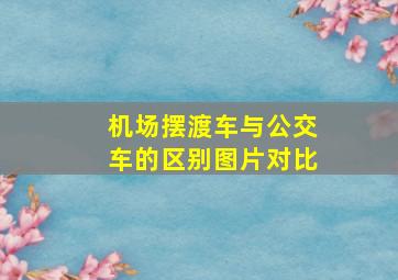 机场摆渡车与公交车的区别图片对比