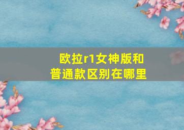 欧拉r1女神版和普通款区别在哪里