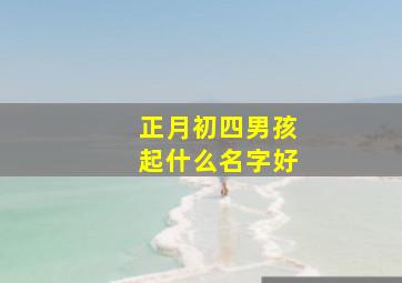 正月初四男孩起什么名字好