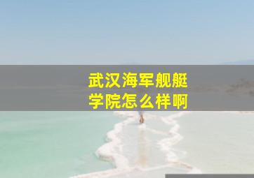 武汉海军舰艇学院怎么样啊