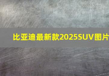 比亚迪最新款2025SUV图片