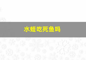 水蛭吃死鱼吗