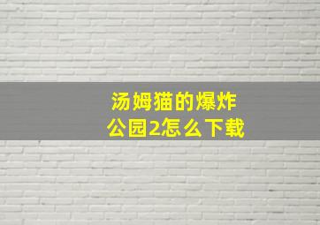 汤姆猫的爆炸公园2怎么下载