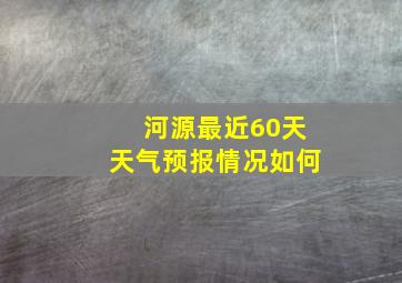 河源最近60天天气预报情况如何