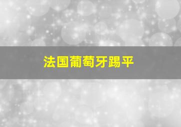 法国葡萄牙踢平