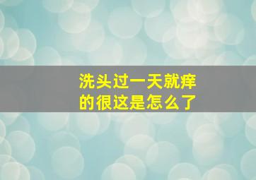 洗头过一天就痒的很这是怎么了