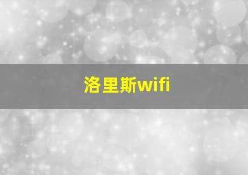 洛里斯wifi