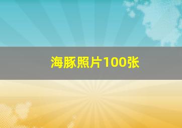 海豚照片100张