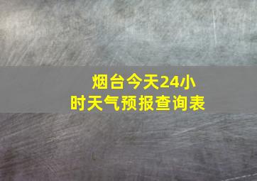 烟台今天24小时天气预报查询表