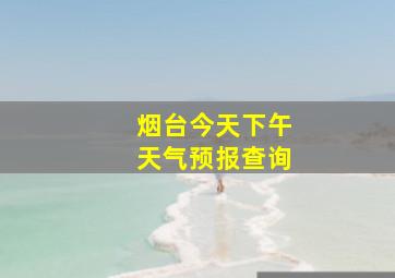 烟台今天下午天气预报查询