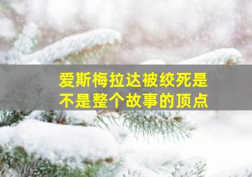 爱斯梅拉达被绞死是不是整个故事的顶点