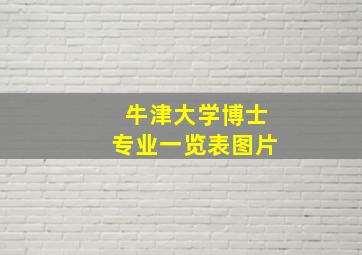 牛津大学博士专业一览表图片