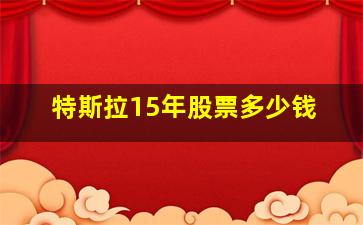 特斯拉15年股票多少钱