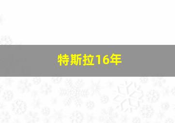 特斯拉16年