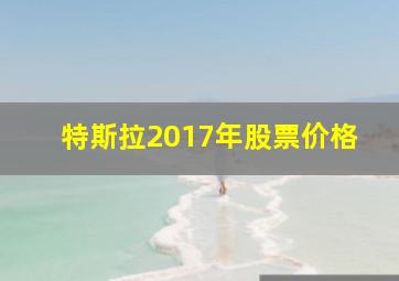 特斯拉2017年股票价格