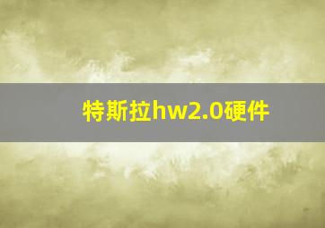 特斯拉hw2.0硬件