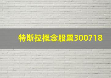 特斯拉概念股票300718