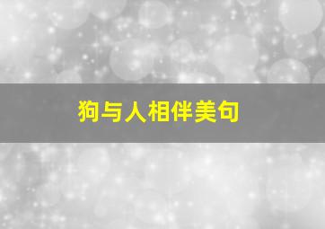 狗与人相伴美句