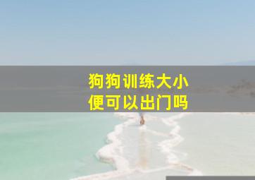 狗狗训练大小便可以出门吗