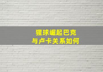 猩球崛起巴克与卢卡关系如何