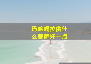 玛哈嘎拉供什么菩萨好一点