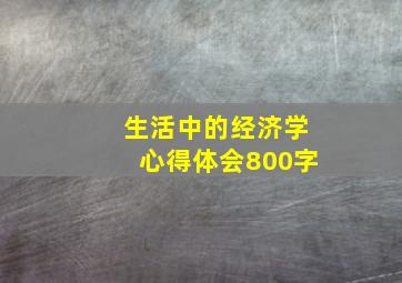 生活中的经济学心得体会800字