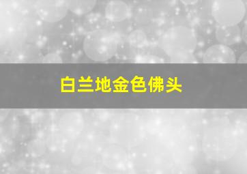 白兰地金色佛头