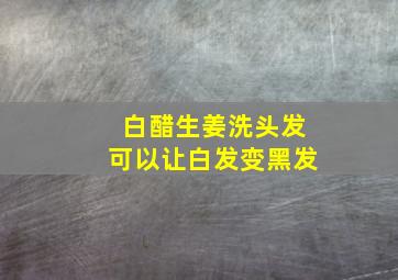 白醋生姜洗头发可以让白发变黑发