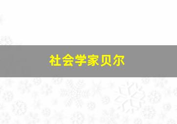 社会学家贝尔