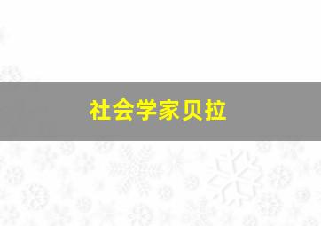 社会学家贝拉