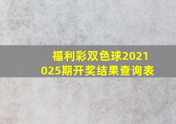 福利彩双色球2021025期开奖结果查询表