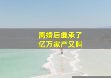 离婚后继承了亿万家产又叫