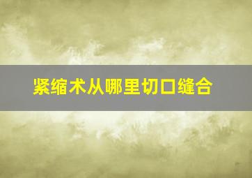 紧缩术从哪里切口缝合