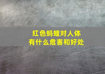 红色蚂蝗对人体有什么危害和好处