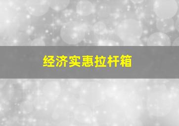 经济实惠拉杆箱