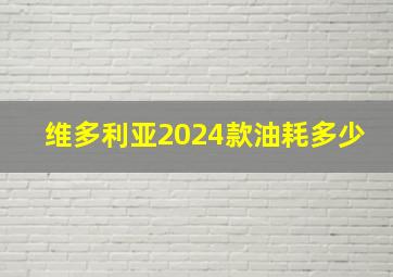 维多利亚2024款油耗多少