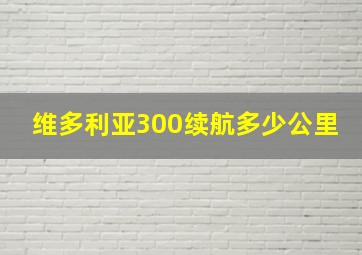 维多利亚300续航多少公里