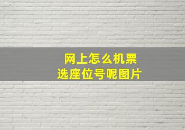 网上怎么机票选座位号呢图片